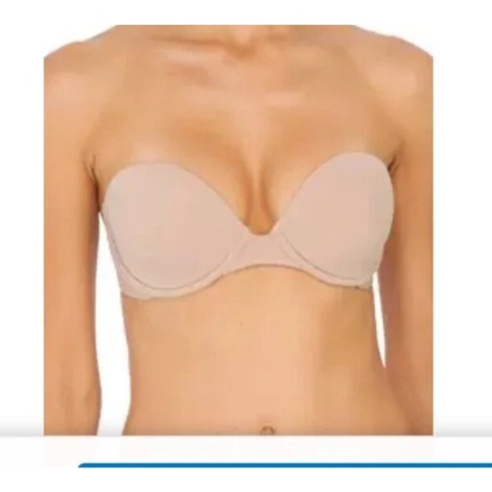 Natori Minimal Strapless Convertible Strapless Seamless Bra 34D Nude NEW 729229